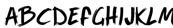 Game of Brush font preview